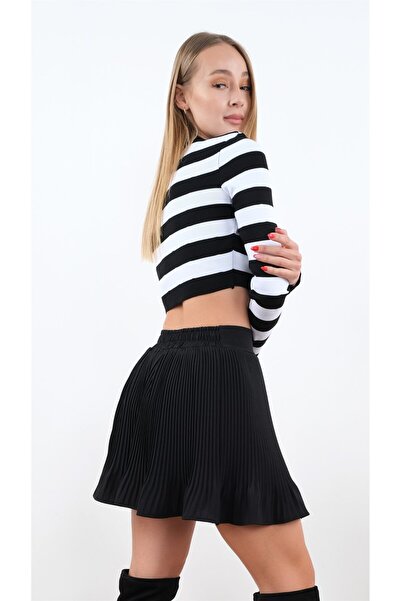 Miapiashop Pileli Şort Etek