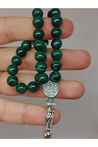 Yasamtohumu Πέτρα Μαλαχίτης Tasbih 33 τεμάχια 8mm (8900)