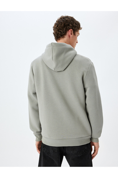 Koton Φούτερ με κουκούλα με κεντημένο σλόγκαν από βαμβακερό μείγμα