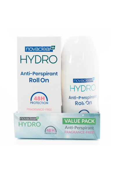 Novaclear مزيل العرق هيدرو رول اون خالي من العطور 50 مل ( 1+ 1 مجانا )