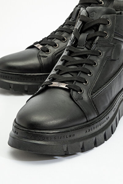 Hammer Jack Ανδρικές μπότες με χοντρή σόλα Comfort Casual από γνήσιο δέρμα HJ 24865M ΜΑΥΡΟ