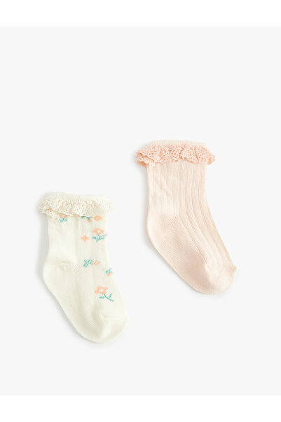 Koton Комплект чорапи от 2 части с детайли от дантела
