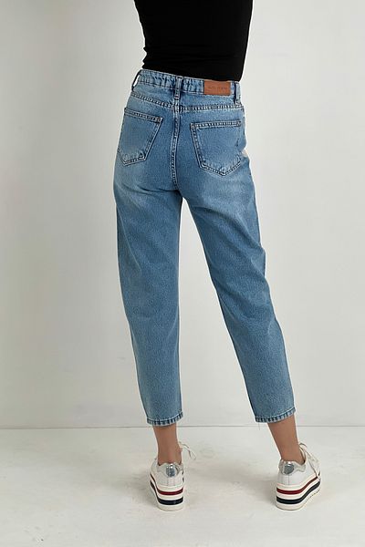 Miss Poem Blugi de damă cu picioare largi, talie înaltă, pantaloni de denim gri argintiu