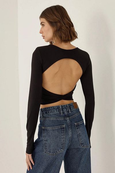 Hiccup Crop Top με λεπτή εφαρμογή με ανοιχτή πλάτη