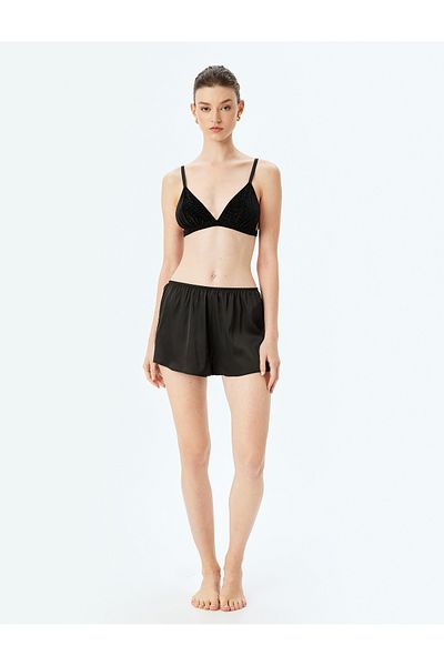 Koton Mini-Satin-Shorts, Pyjama-Unterseite – lockere Passform