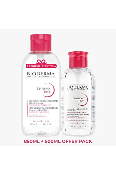 Bioderma سينسيبيو H2o 850 مل مع مضخة 500 مل (عرض)