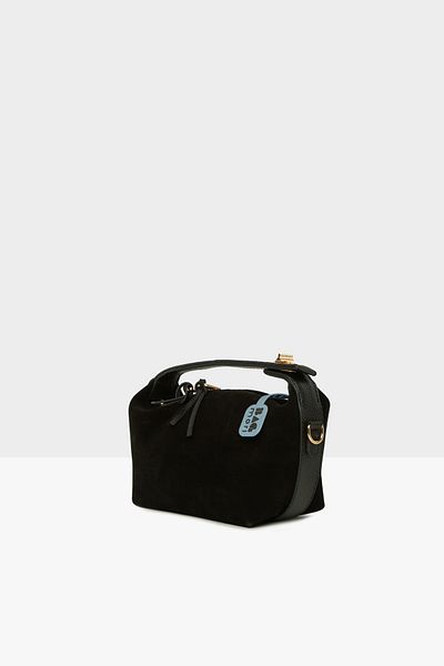 Bagmori Black Women's Genuine Leather Mini Bag with Hand Grip m 000008548