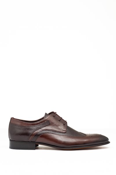 Oskar Osk1001 Men's %100 Genuine Leather Lace-Up Classic Casual Shoes Orthopedic Comfortable Stylish Office Men's Leather Shoes