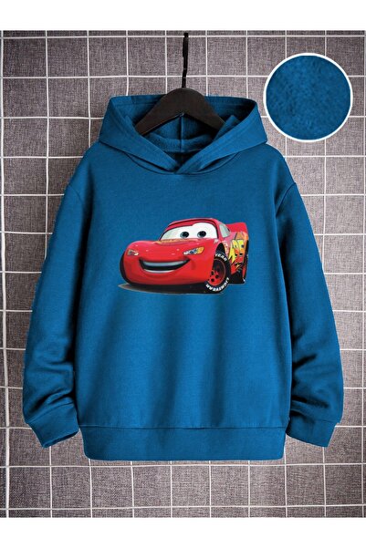 Heybely Kids Pamuklu Erkek Çocuk Kapüşonlu Sweatshirt İki İplik Şardonsuz Şim...