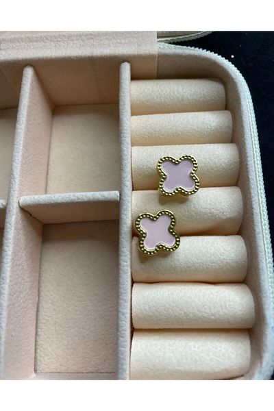 RGAccessories Elegant Pink Clover Earrings