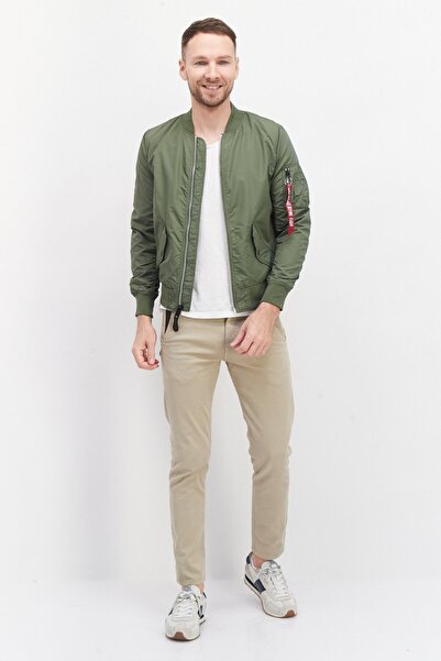 Alpha Industries Men Solid Bomber Jacket, Olive