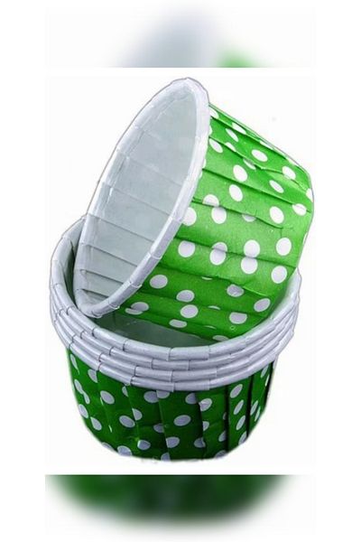 Ambalaj Evi Green Muffin Cup - 25 Cupcake and Soufflé Baking Capsules