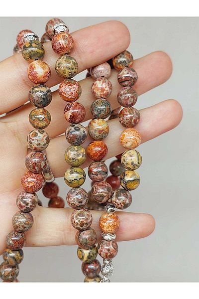 Yasamtohumu Πέτρα Jasper 99 χάντρες προσευχής 8,5 mm (53086)