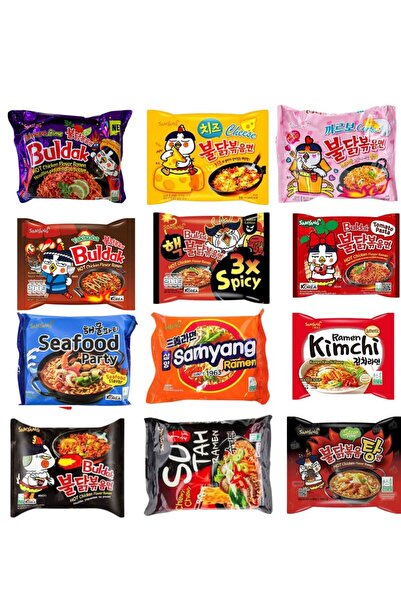 buldak Ramen 10 Flavor (Carbo + 3X spicy + Cheese + Acılı + habanero lime .. )