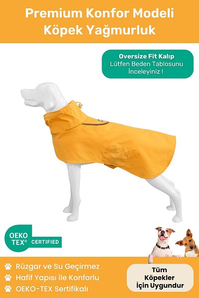 oyapet Wind & Waterproof Premium Comfortable Model Dog Raincoat for Small and Large Breed Dogs