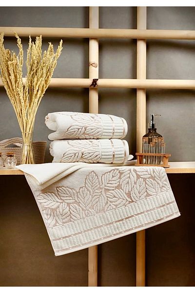 SHUMİNA 2-Piece Dowry / Casual / Gift Velvet Gold Jacquard 50X90 cm Hand Face Towel