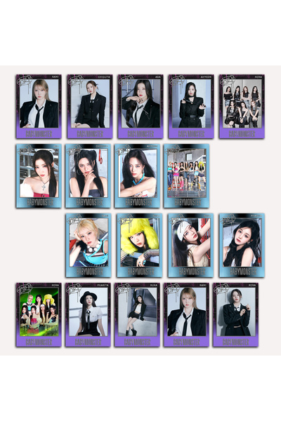 Güneş Kırtasiye Babymonster Kpop Fotokart Set 18 adet kart