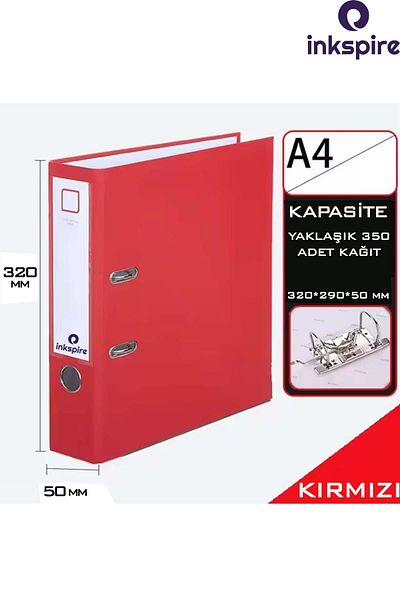 inkspire 1Pcs Narrow Office Folder - with Ring, Plastic Paperwork File Organizer Locked Pp