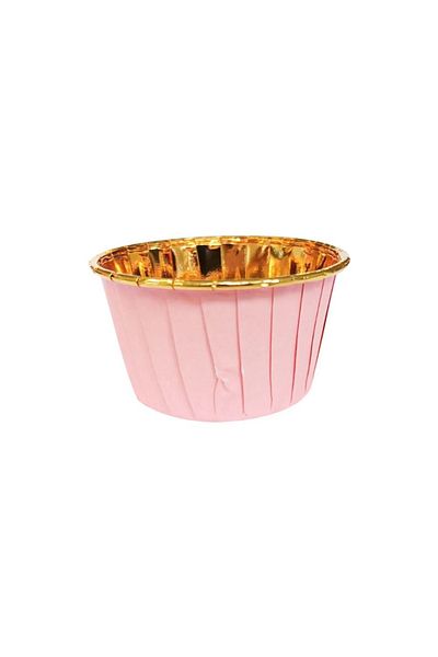 Ambalaj Evi Pink Inside Silver Color Muffin Paper 25 Pieces Baking Capsules