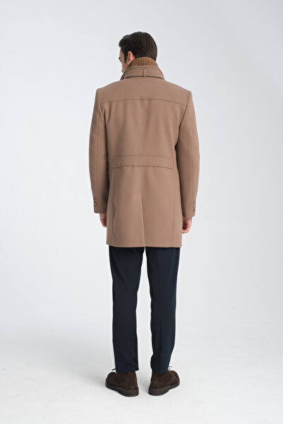 Frappoli Thick Cut Men's Stamp Coat - Ribbed Collar, Standard Fit