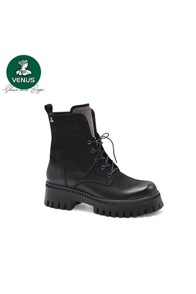 Venüs Дамски кожени ботуши VENUS 2251815K с дебел ток и подметка