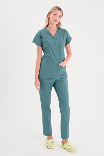 Uçak Medikal Sea Green Core-Flex Lycra Surgical Suit