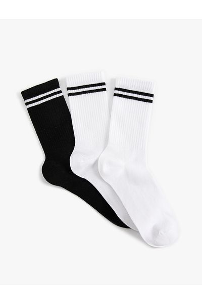 Koton Set de 3 șosete colorate de tenis