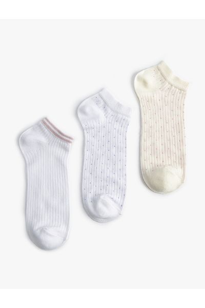 Koton Set of 3 Polka Dot Booties Socks