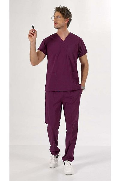 Uçak Medikal Costum chirurgical Plum Core-flex Lycra