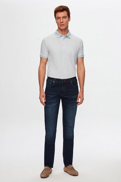 D'S Damat Slim Fit kék egyenes csőszárú farmer nadrág