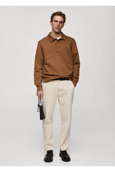 MANGO Man 100% Cotton Polo T-Shirt