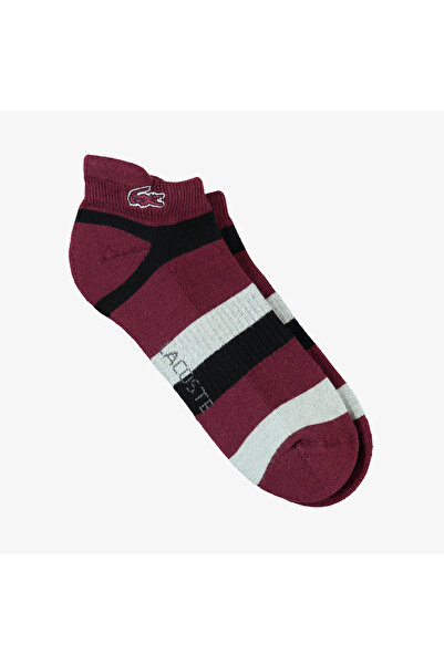 Lacoste Дамски чорапи с ивици в бордо
