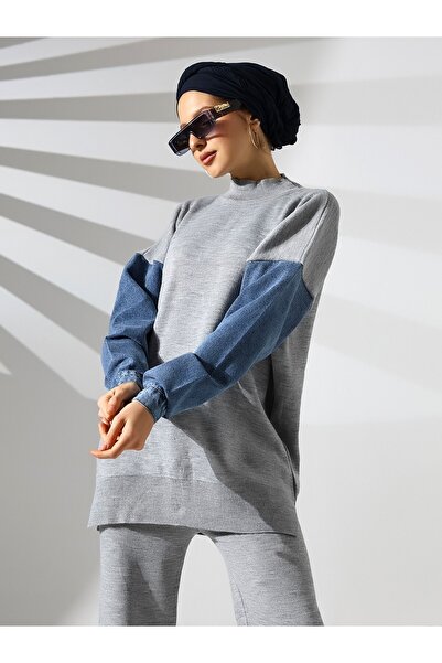 Modamorfo Комплект трикотажу з деталями на рукавах - сірий