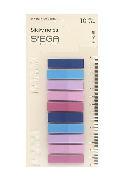 sibga tasarım Transparent Colored Postit Post-it Post ItBookmark Bookmark Postit Sticker Note Paper 200 Sheets
