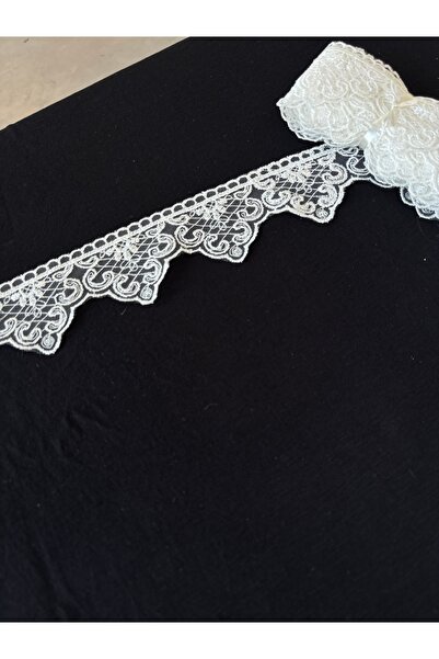 Butik Kenar bant klasik tül Güpür imza tekstil 9 metre boy brode dokuma havlu...