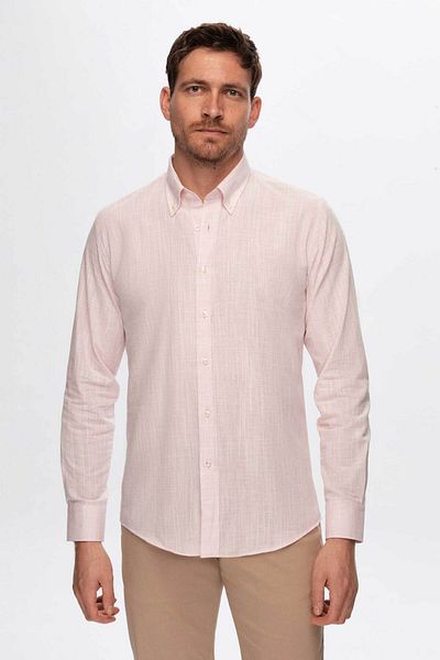 D'S Damat Πουκάμισο Slim Fit Pink Line look