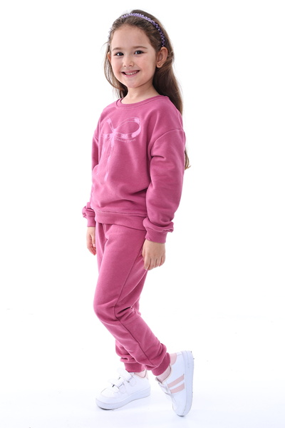 Kyex Girl's Bottom Top Cotton Tracksuit Set