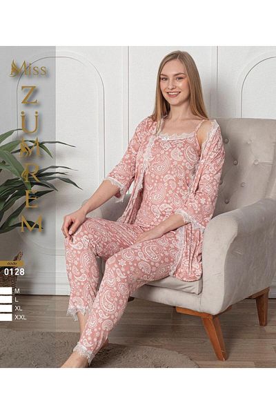 portofino 3-Piece Pegasus Pajama Set with Dressing Gown
