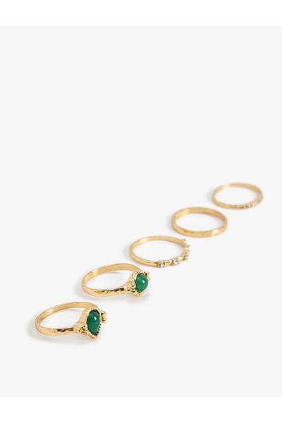 Koton Set of 5 Rings with Stone Detail