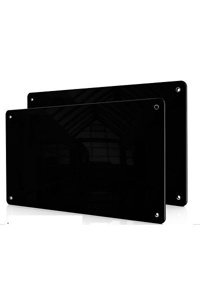 Hdg 2 Pieces Black Magnet Board Metal Magnet Board 33X50 cm