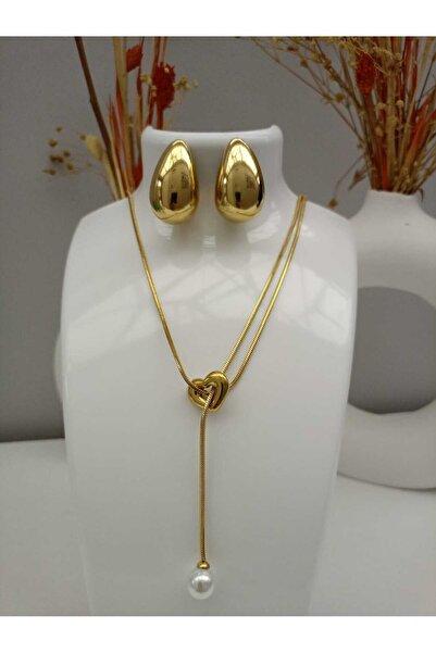 shop 1.Sınıf Çelik Kararma Yapmaz Göz Yaşı Damlası Küpe(Kolye Fiyata Dahil Değildir.)