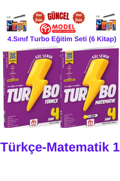Ens Yayıncılık Model Eğitim Yayınları Güncel 4.Sınıf Turbo Eğitim Seti(6 Kitap)T-M1-M2-F-H-HÖG+Kalem 2025-2026