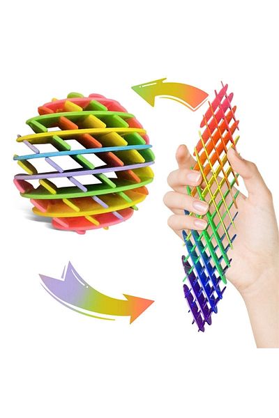 Doğan Oyuncak Dünyası Flexi Morf Fidget Stress Toy - Worm Rainbow