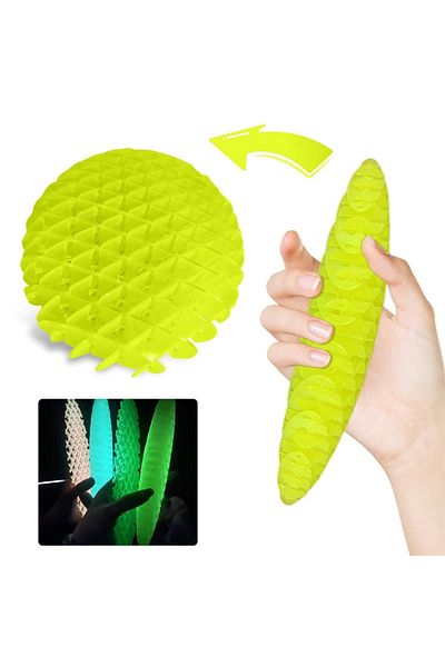 Doğan Oyuncak Dünyası Morf Flexi Yellow Fidget Stress Toy - Worm Relief Worm Bow