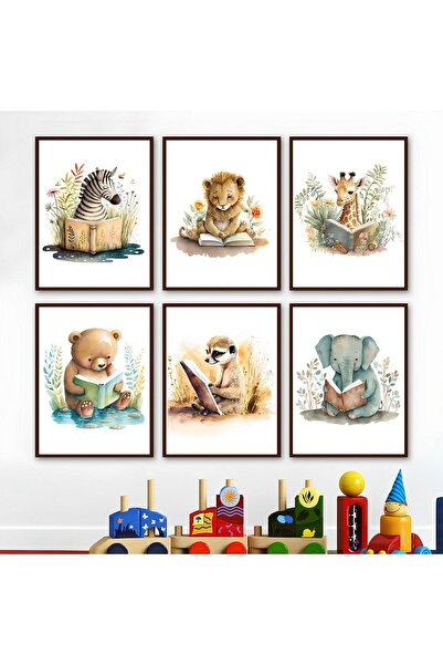 Öz Kupa مجموعة طاولات MDF حديثة مكونة من 6 قطع مقاس 20 × 30 سم مع إطار لطيف ل...