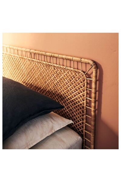 hobiurun Yatak başı, rattan, el yapımı