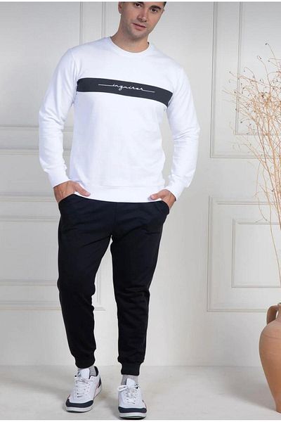 EM&FA TEKSTİL Two String Knitted Sports Model Men's Pajamas Set