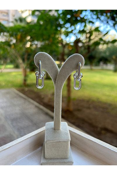 Moonjy Vip Steel Hardwear Silver Earrings