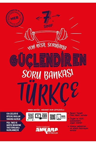 Ankara Yayıncılık 2024 - 2025 Yeni Müfredat 7.Sınıf Yeni Nesil Güçlendiren TÜ...