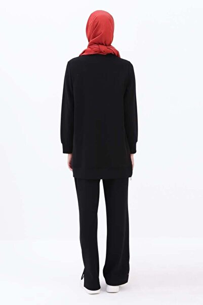 ALLDAY Black-Garni Pleated Tunic